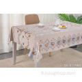 Tissu de couverture de table en lin blanc de bannière de promotion